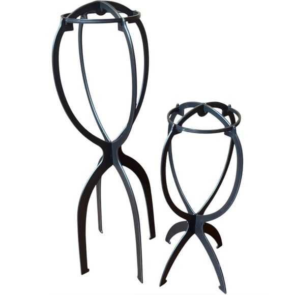 Dreamlover Collapsible Wig Stands Set of 2 Tall & Short Wig Holders. - Picture 1 of 2